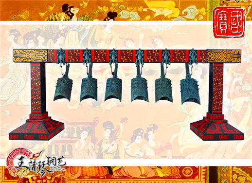 6件套仿古編鐘，小型特色樂器，民樂混音配套