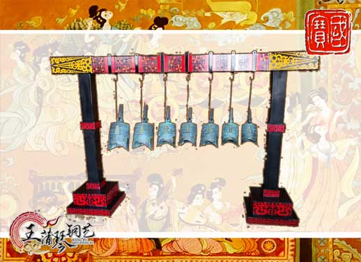 7件編鐘，觀賞裝飾編鐘，可發(fā)音編鐘